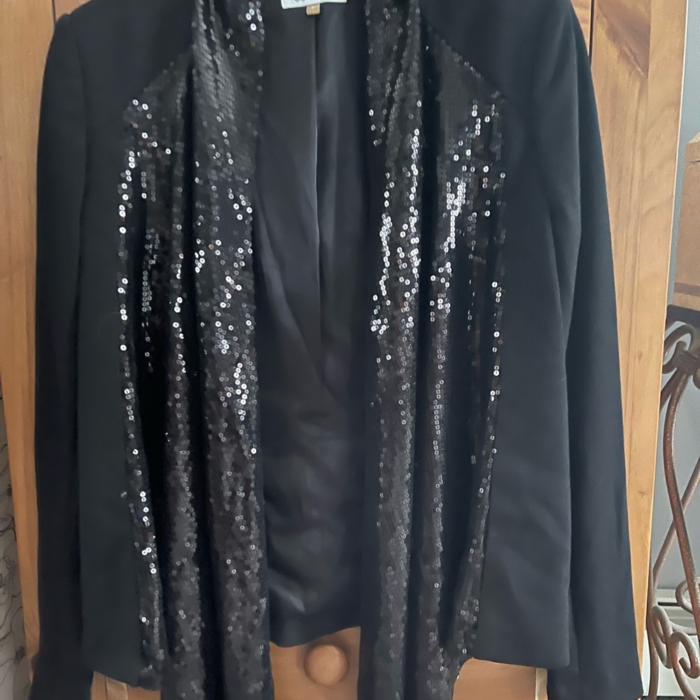 Elegant Black Sequin Women's Jacket